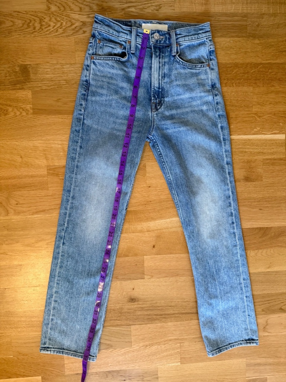 MOTHER Superior High Waisted Rider Ankle Jeans Salt of the Earth Straight Sz 24 - Picture 7 of 10
